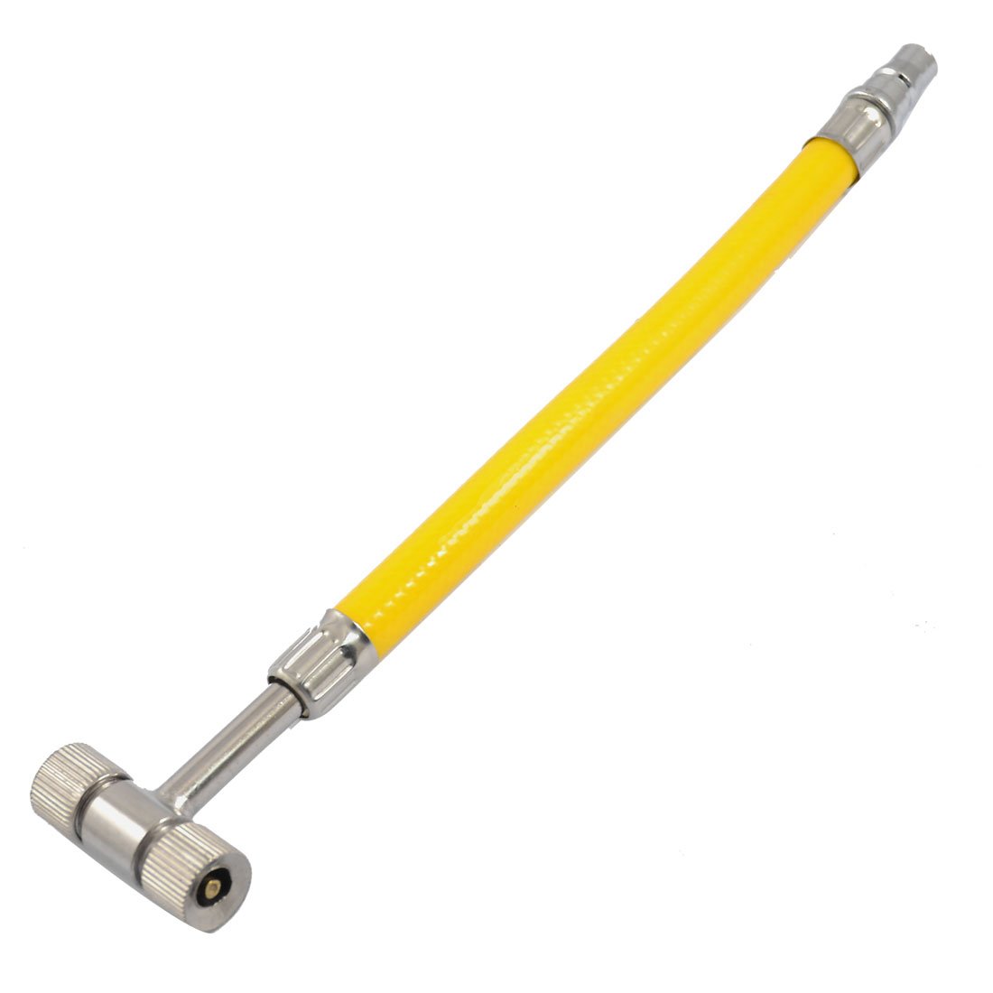 sourcing map Bicycle Car Double Head Flexible Hose Tyre Tire Air Pump Chuck