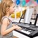 Electronic Keyboard Piano 61 Key, Portable Piano Keyboard with Music Stand, Microphone, Power Supply Digital Music Piano Keyboard for Kids/Adult