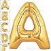AFTERLOON® 40 Inch Giant Jumbo Helium Foil Mylar Alphabet Balloons for Graduation Anniversary Celebration Bridal Shower Wedding Birthday Party Decorations, Premium Quality, Matte Gold, Letter A