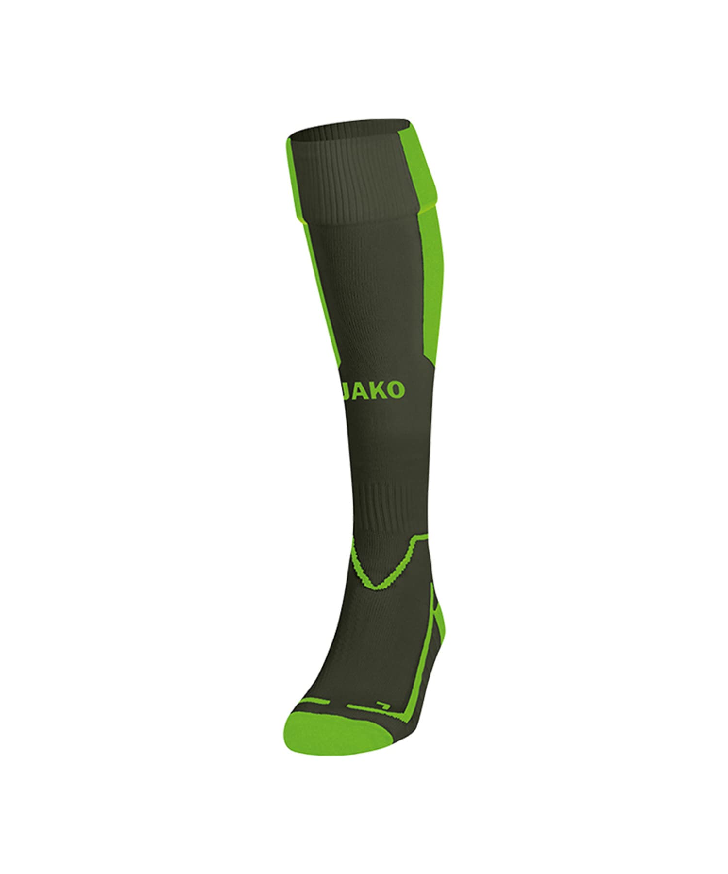 JAKO Lazio Socks Unisex Socks - Khaki/Neon Green, 3 (35-38)