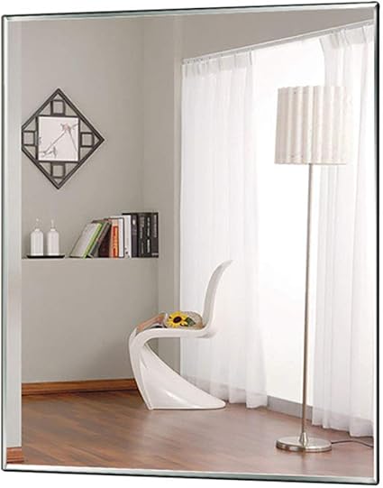 LXZSP Rahmenloser Rechteckspiegel | Wandmontierter ungerahmter