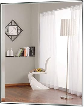 LXZSP Rahmenloser Rechteckspiegel | Wandmontierter ungerahmter