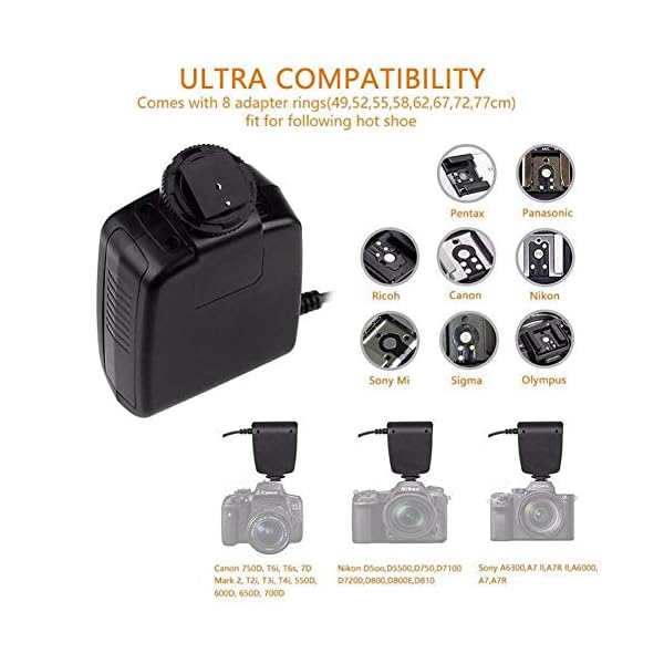 HAOXUAN Kamera-Ringlicht RF-550 Mit 48 Makro-LED-Ringblitzen, Geeignet Für Sony-, Nikon-, Canon-, Olympus-, DSLR… – Bild 7