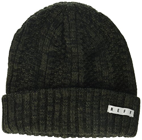 NEFF Men's Impervious Slouchy Knit Beanie, Black Heather, One Size NEFF Men's Impervious Slouchy Knit Beanie, Black Heather, One Size