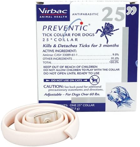 Preventic Collar For Dogs - Contains 9.0% Amitraz - 25"