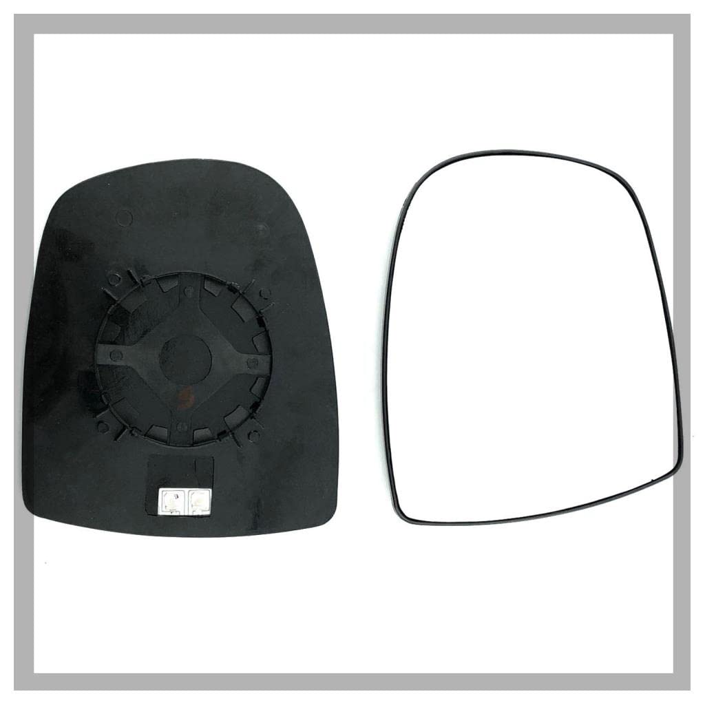 Fits Vauxhall Vivaro, For 2002 to 2008 Heated Base Convex Wing Mirror LEFT HAND (UK Passenger Side)