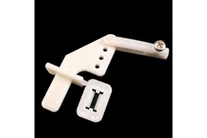 Vawuz HH-Eason 20 Sets Control Horns 4 Holes White Plastic with Screw for RC Airplane Parts Model Replacement Remote Control Foam Electric Plane 21x11MM (20)