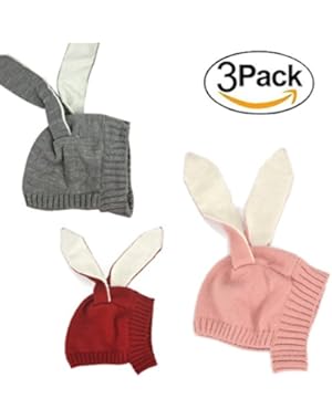 LOCOMO Baby Infant Boy Girl Knit Beanie Crochet Rib Pom Pom Hat Cap Warm FBA002