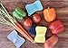 Teal Trunk Silicone Sponge and Scrubber - The Hygienic Sponge for Your Home - Easy to Use, BPA Free Reusable Multipurpose Household Dish Scrubber, Coral/Grey - 2 Pack
