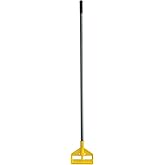 Rubbermaid Commercial Products Invader 54" Heavy Duty Fiberglass Wet Mop Handle Yellow for Professional/Industrial Floor Clea