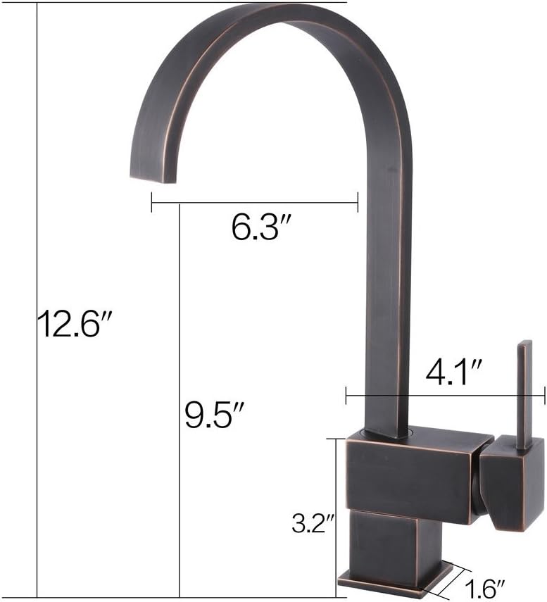 Yodel Modern Kitchen/Wet Bar Sink Faucet, Oil Rubbed Bronze - - 