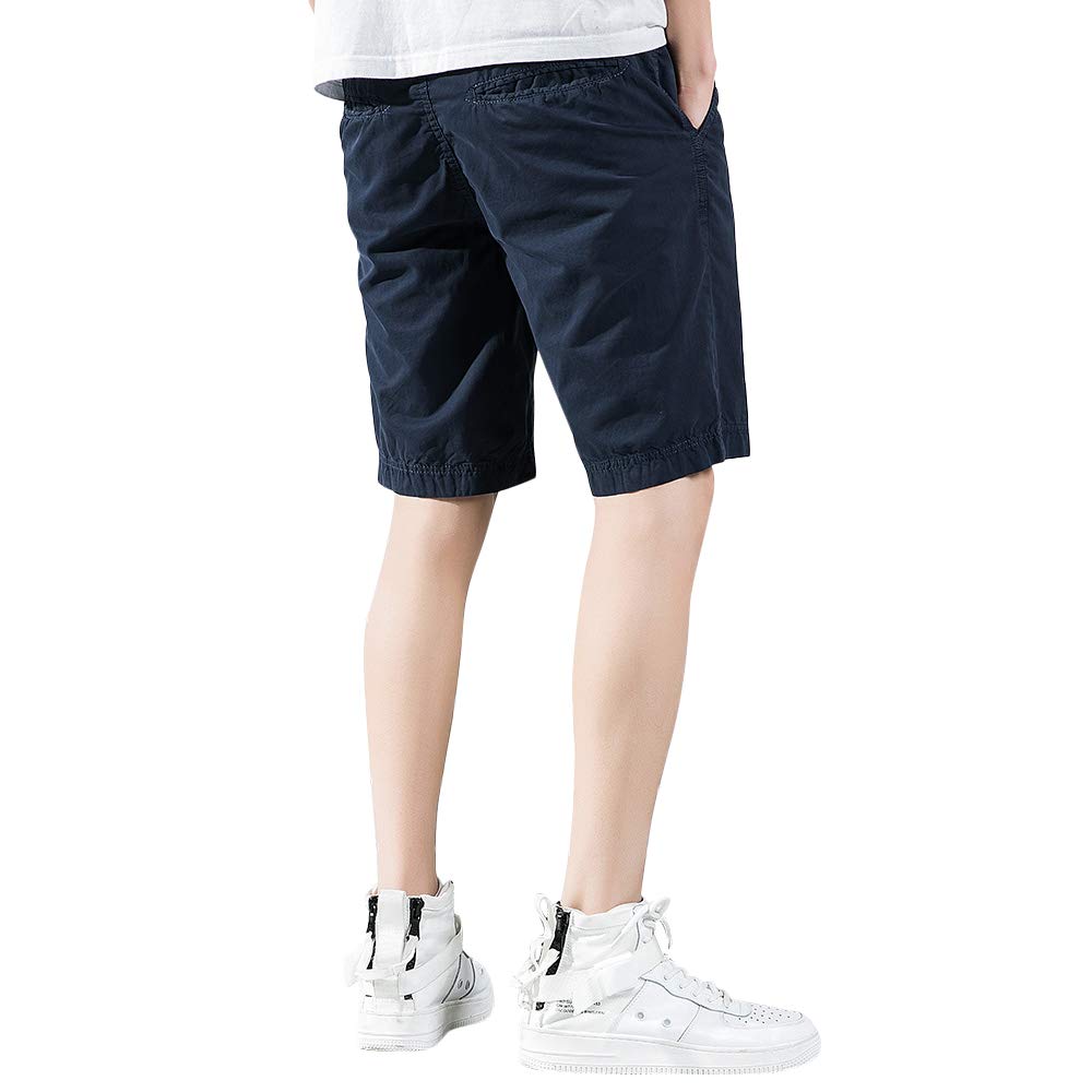 ThusFar Men\'s Casual Cotton Cargo Shorts - Lightweight Summer Short Pants with Pockets Sapphire Blue 31