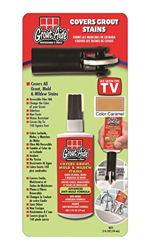 Grout-Aide 15756 with Wheel Applicator, 2 fl/oz., Caramel