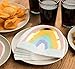 Blue Panda Cocktail Napkins - 50-Pack Luncheon Napkins Disposable Paper Napkins Birthday Party Supplies 2-Ply Rainbow Die-Cut Shaped Design with Gold Foil Folded 6.5 x 6.3 inches