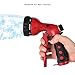AvimaBasics BEST Premium Durable Garden Hose Nozzle – Hand Sprayer Heavy Duty 8 Adjustable Pattern Metal Watering Gun – High Pressure - Perfect for Garden Plants Lawn Car Wash Washing Pets (1)