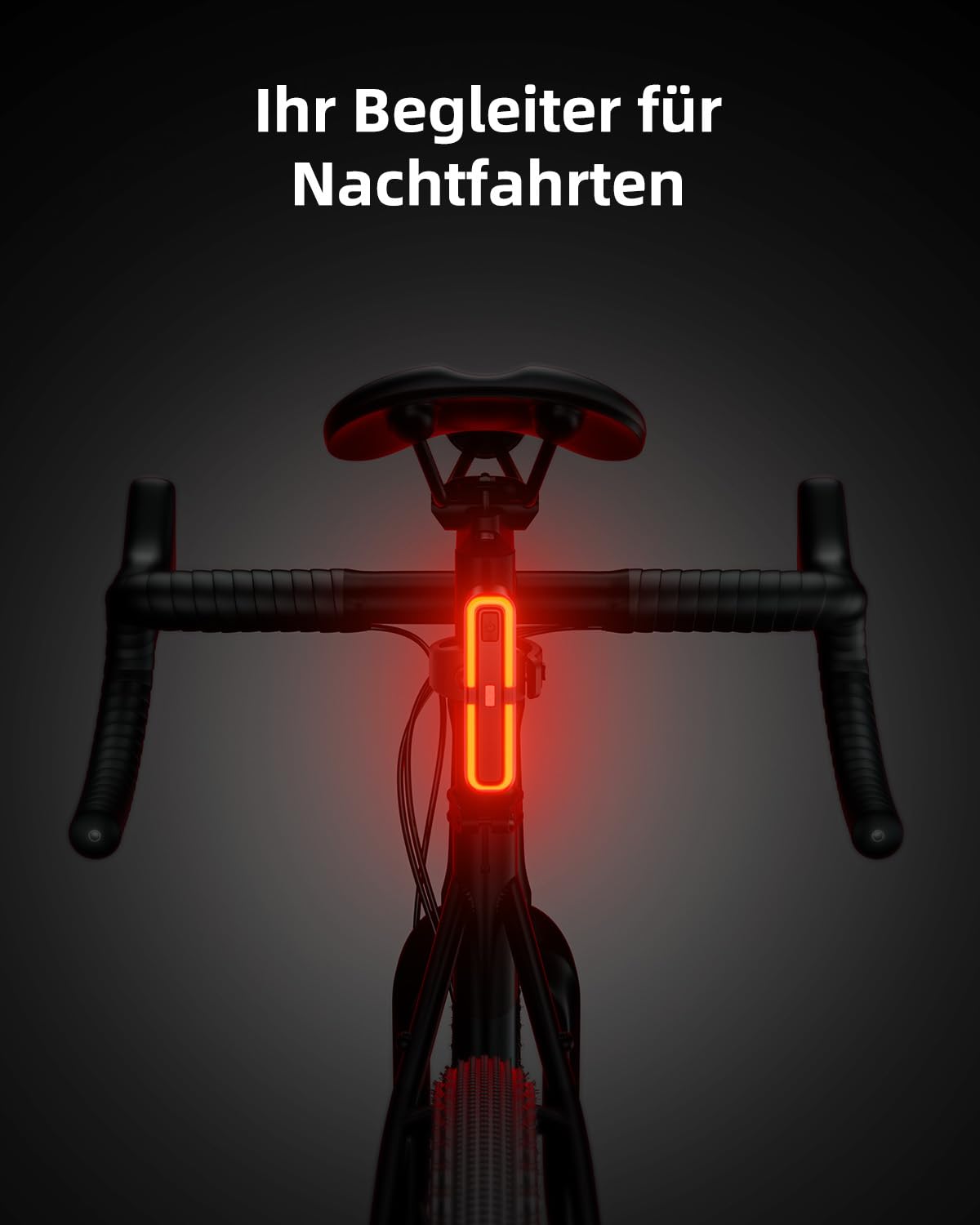 OnMeto Fahrrad Rücklicht, Led Rücklicht Fahrrad USB Type-C Wiederaufladbares Fahrradlicht hinten Rücklicht Ebike IPX5 Wasserdicht für Rennrad, MTB, E-Bike (Schwarz) 2