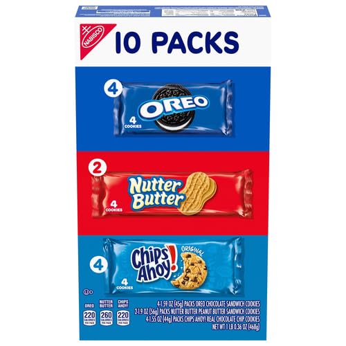 NABISCO COOKIE VARIETY PACK, OREO, NUTTER BUTTER, CHIPS...