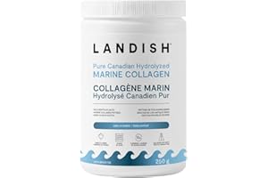 Landish Pure Canadian Marine Collagen Peptides Powder - Whole-Body Benefits & Joint Support, For Women & Men - Hydrolyzed, Un