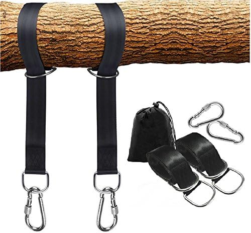 Dlosn Tree Swing Hanging Kit -Single 10Ft×2 Nylon Swing Strap | Swing Set Kit With Stainless Steel Rings &amp; Locker Catches