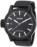 NIXON Men's NXA127001 Black Leather Strap Watch