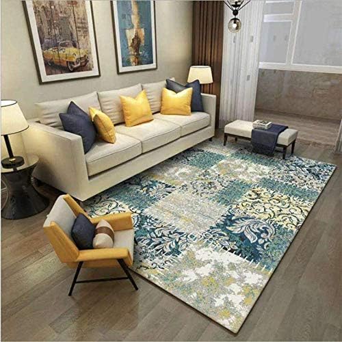 Vvlo Carpet Living Room Large Rooms shag Thick Carpet Modern Abstract Carpet Carved Dinning Kids Room Space Carpets patios Hallway Fashion (Color : Color 1, Size : 200x300cm)