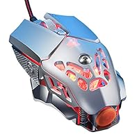 Roysberry Computer Mouse, Ergonomic Design, Compatible with Windows10/Windows.xp/Windows7/Windows8/Mac OSX, V9 2400DPI LED Wired Mechanic Backlight Gaming Mouse 6 Button Macro Programming