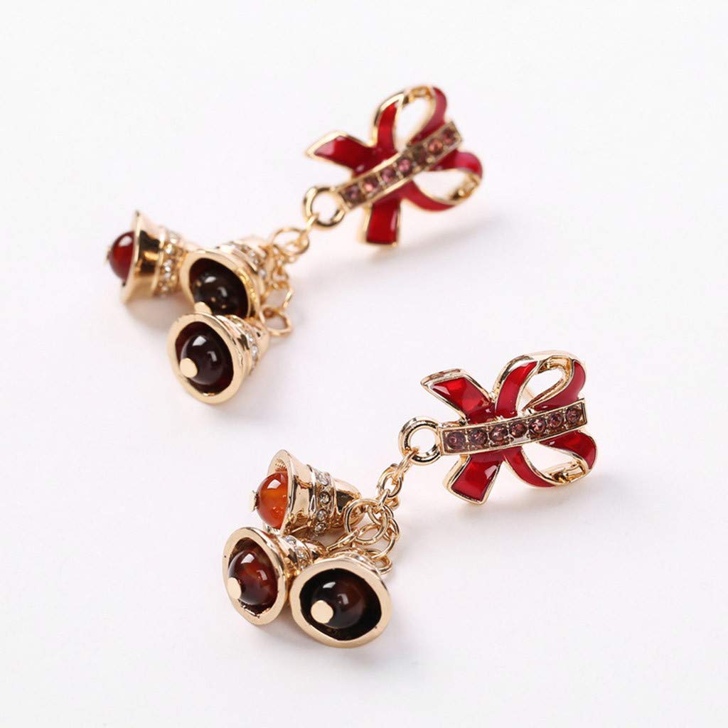 HOKING Women Christmas Stud Earring Drop Dangle Earrings Set Christmas Gift Jewelry with Snowman Snowflake Santa Elk Design
