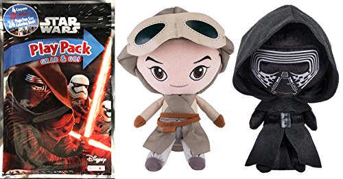 Disney Star Wars Kylo Ren Plush & Doll Galactic Rey Stuffed Funko Character + Coloring Book Stickers Play Pack Bundle