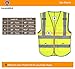 Pack of 2 Safety Vest Reflective Strips with Front Zipper 9 Pockets, Class 2 High Visibility Meets ANSI/ISEA Standards by Galashield (Large)