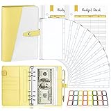 Classeur A6 en PU Cuir, TAOPE Housse de Cahier 6 Anneaux Remplissable avec 12 Po