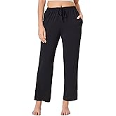 Ryfox Petite Viscose from Bamboo Pajama Pants for Women Cooling Lounge Pants with Pockets Short Inseam Sleep Bottoms