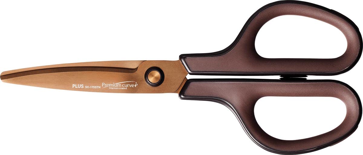 PLUS Japan, Fitcut Curve Premium Titanium-Coated in Brown, 17,5 cm Lenght