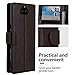 LOKAKA Leather Wallet Phone Case for Sony Xperia 10 Plus, Folding Flip Cases Protective Cover Strong Magnetic Closure Protector with Card Slots Kickstand (Brown, 6.5