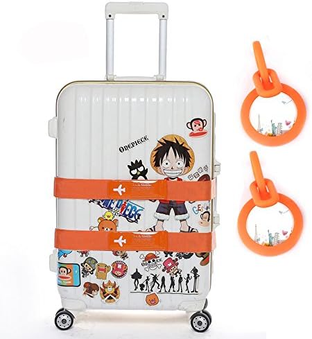 Timiuu Luggage Straps Suitcase Belts Adjustable Velcro Buckle Pack of 2