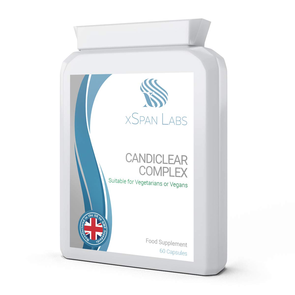 Candida Cleanse & Flora Support – CandiClear Complex with Caprylic Acid, Lactobacillus, Gut Probiotics & Herbal Bio-Cultures - 60 Capsules - Candida Supplement & Flora Balance