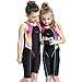 Peacoco Girls' Solid Splice Athletic One-Piece Swimsuits Racerback Competitive Legsuit