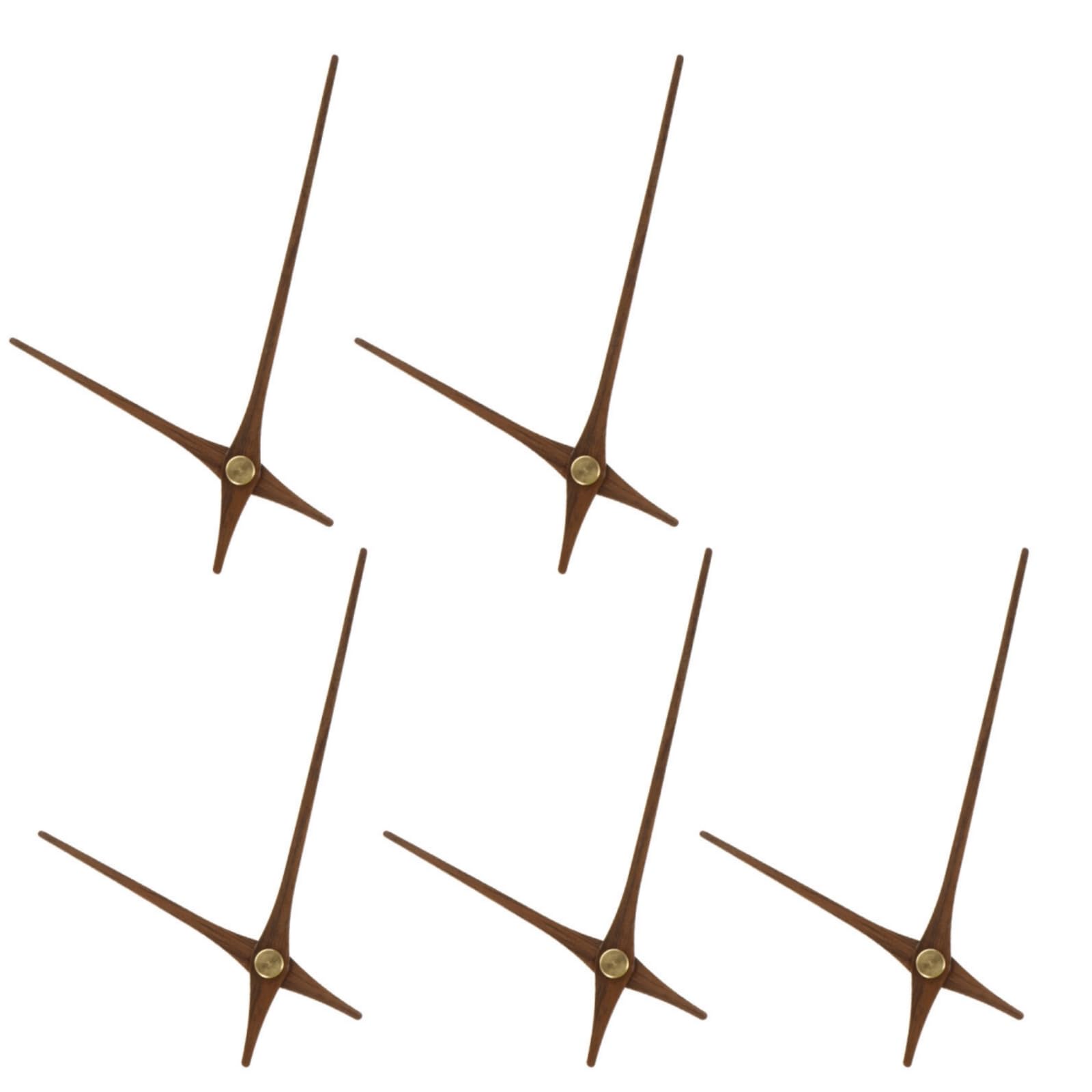 Gatuida 5pcs Wood Clock Hands: DIY Wall Clock Hands Replacement Wooden Pointer Plate Mechanisms Movement Parts