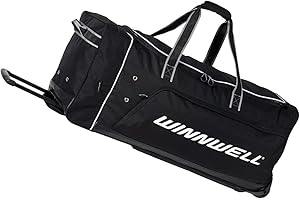 Winnwell Unisex-Adult Bag with Telescopic Handle Black Hockey Bag