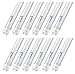 12-Pack of Hyperikon T8 LED Light Tube, 4ft, 18W (36W equivalent), 4000K (Daylight), Single-Ended Power, Frosted Cover, UL-Listed & DLC-Qualified