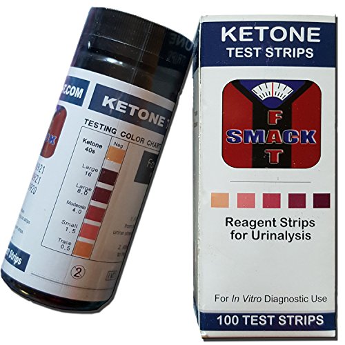 Smackfat Ketone Strips - Perfect for Ketogenic Diet and Diabetics - Precise Ketone Measurement and Supports Ketone Adaptation, 100 Strips