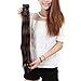 Synthetic Claw Ponytail Heat Resistant Handy Jaw Pony Tail One Piece Long Straight Soft Silky for Women Lady Girls 21'' / 21 inch (medium brown)