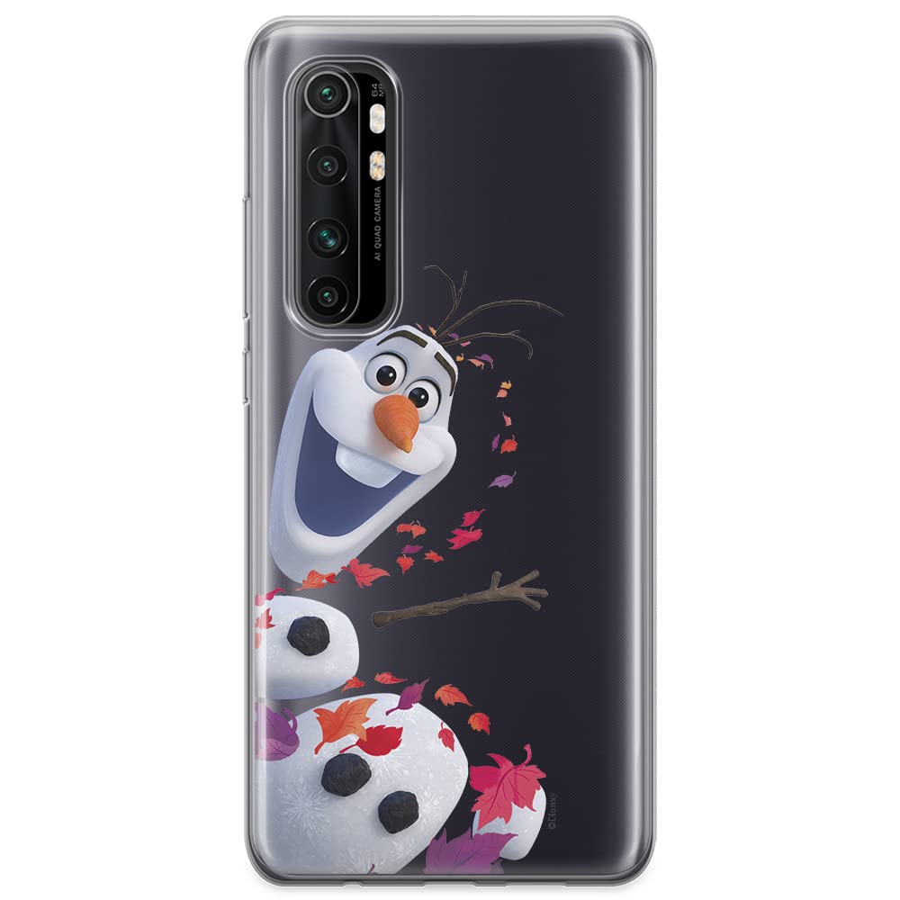 ERT GROUP mobile phone case for Xiaomi MI NOTE 10 Lite original and officially Licensed Disney pattern Olaf 003 optimally adapted to the shape of the mobile phone, partially transparent