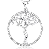 Ado Glo Her Birthday Gifts - 'Family Tree of Life' Pendant Necklace - Fashion Jewelry for Women and Girls - Anniversary Present for Sister, Wife, Daughter, Granddaughter, Grandma, Mom