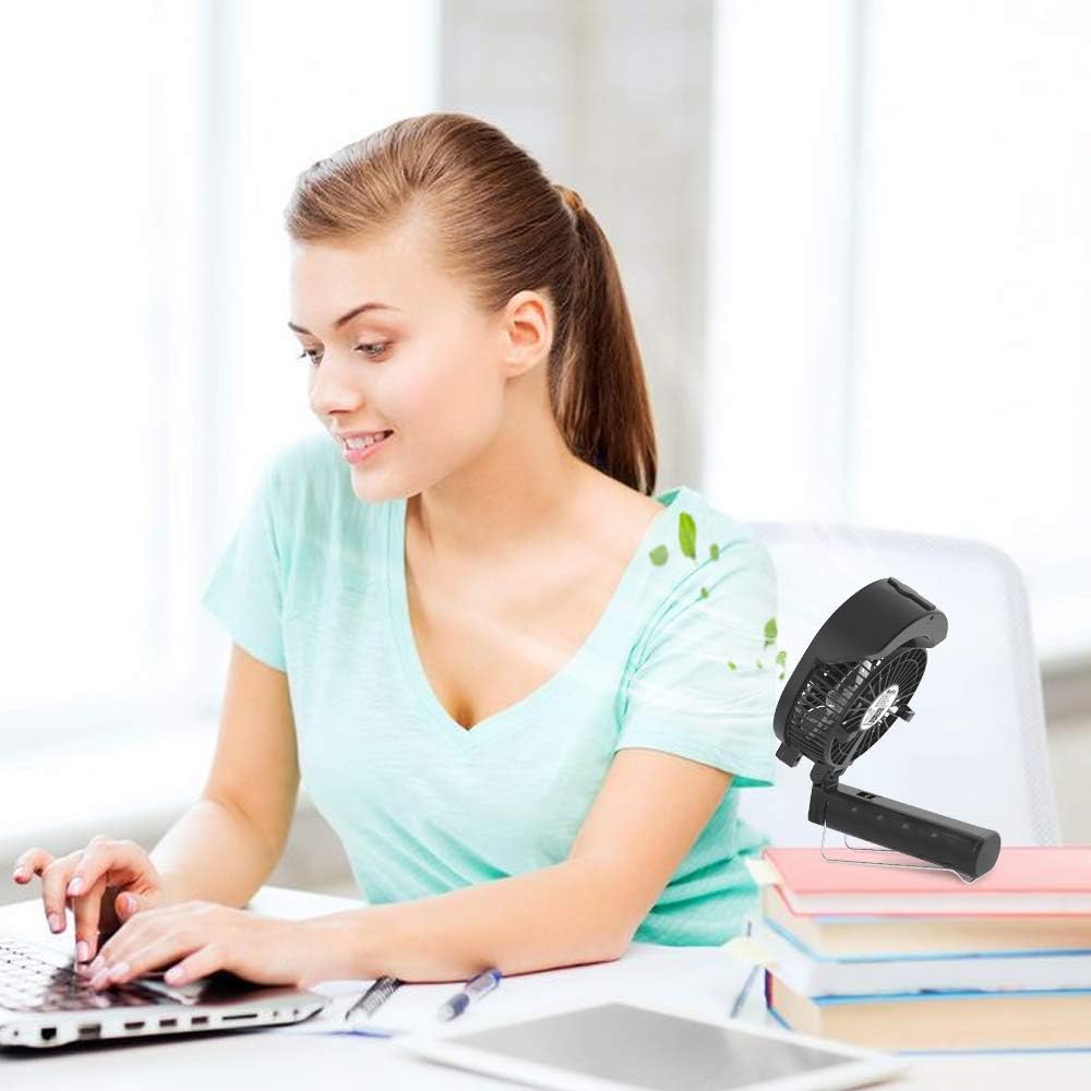 HandFan Hand Fan Water Cooling Battery Fan USB Battery Operated 3 Levels Mini Table Fan 2-in-1 with Laptop Multi Port Socket for Travel and Home - Image 4