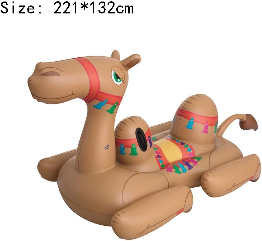 YYQUAN Adult Swimming Ring Camel Styling Seaside Beach Vacation Photo Taking Float Children's Large Inflatable Mount Lifebuoy (Size : C)