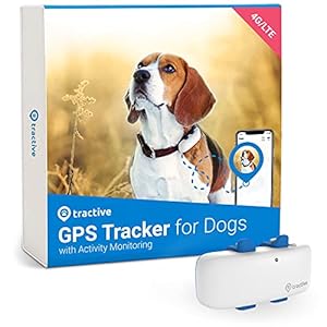 Tractive GPS Dog Tracker. Live Location With Unlimited Range. Escape Alerts & 100% Waterproof (White)