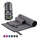 ARNUWA Microfiber Towel Quick Dry Ultra Absorbent Compact, Gray/Black L