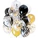 Happy 16th Birthday Banner Balloons Set for Sweet 16 Years Old Birthday Party Decoration Supplies Gold Black