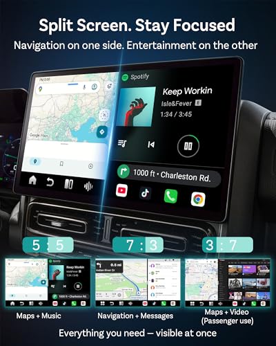 OTTOCAST P3 Pro Wireless CarPlay Adapter, Android 13 AI Box, AI Voice, HDMI Dual Screen, Cloud SIM Built-in, OttoDrive 3.0, Plug & Play for Cars with Wired CarPlay/Android Auto