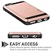 Vofolen Case Wallet Card Slot Holder Dual Layer Protective Shell Shock Absorbing Tough Bumper Cover Rose Gold